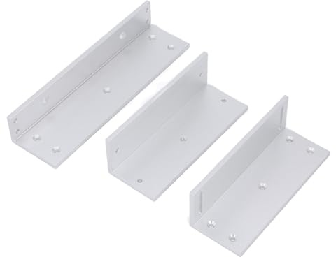 Yechiry Serrure Magnétique électrique Support Z L en Alliage D'aluminium avec Force de Maintien de 500 Kg 1200 Lb pour la sécurité des Portes Intérieures Résidentielles