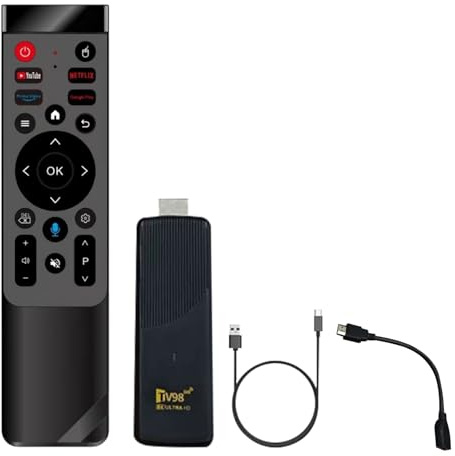 Yuehuamech Android 14 TV Stick,8K Ultra HD Streaming Device Android TV Box Supports 2.4G/5G Wi-Fi Bluetooth 5.0 16GB RAM 256GB ROM Portable Streaming Media Player Smart TV Box with Remote