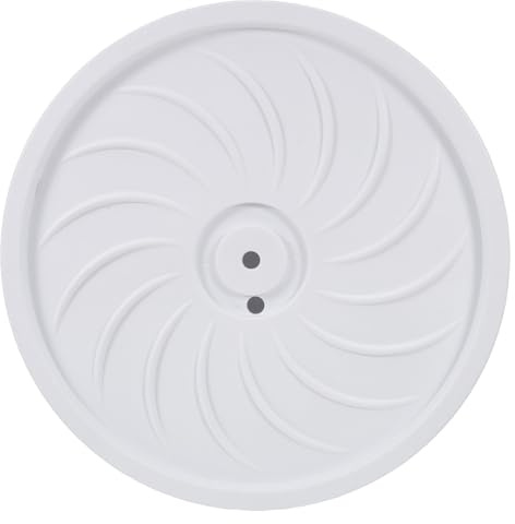 Veemoon Support à roulettes pour Pots de Fleurs 26 CM avec Bac de Récupération Amovible, Plateau Rond Blanc Nordique 10 Pouces, Chariot Mobile pour Intérieur et Extérieur, Système de