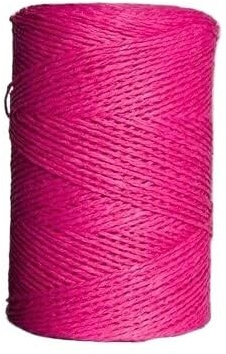 Hilo de rafia, Hilo de paja papel rafia multicolor 500 g for crochet y tejido(Rosepink)