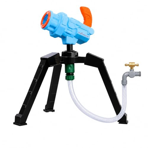 Kinder Wassersprinkler Spielzeug 33cm - 360° drehbarer Garten Wasserpistole Sprinkler mit Schlauchanschluss, Outdoor Water Blaster Spray Spielzeug für Sommer Garten Spiele, Wasserschlachten & Outdoor