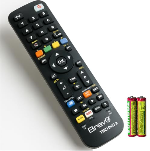 Telecomando Universale Programmabile per TV Akai e Tutti i Marchi | Pronto all'Uso con Pile Incluse, Comanda Fino a 3 Dispositivi, TV Decoder SAT DVD, Sostitutivo Personalizzabile