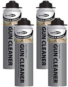 4 x Bond It 500ml Expanding PU Foam Gun Cleaner Contractors Grade Fluid Clean