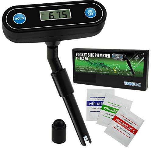 TEKCOPLUS PH mètre 360 ​​degrés Angle d'affichage Flexible, 0.00~14.00pH Taille de Poche Portable Eau testeur qualité hydroponique Piscines Aquariums