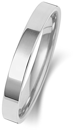Platin 950 2,5mm Flach Court Form Herren/Damen - Trauring/Ehering/Hochzeitsring WJS15155PT950