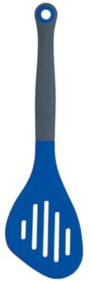 Colourworks Multi Fish Slice / Slotted Turner, Silicone, Blueberry, 28 cm