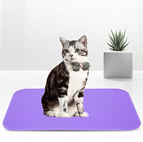 Pssopp Hundesalon rutschfeste Gummimatte Pflegetisch Trimmtisch Haustiermatte Gummimatte für Hund und Katze Salon Baden Training (Lila)