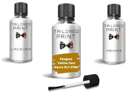 Per Peugeot Giallo Faro Nacre KLT 2 TM4 Penna Ritocco con Pennello (Vernice Ritocco + Primer)
