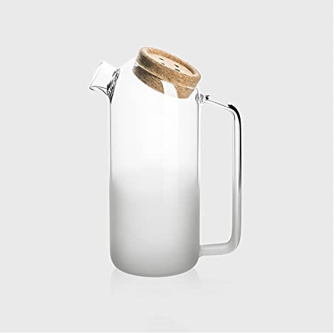 LUCBEI Carafe d'eau Creative Glass Pitcher High-Borosilicate High Borosilicate Carafe avec poignée for Lait, jus de Fruits et Boissons Maison Carafes (Size : L)