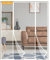 Yotache Fly Screen Door 168 x 206 cm, Reinforced Polyester Double Door Screen Curtain for Sliding Door Patio Door Keep Fly Bug Out, White