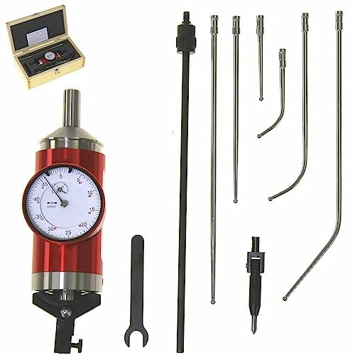 Danive Metall-Koaxial-Zentriermessuhr Zentrumsfinder Fräswerkzeug 0,01mm Genauigkeit für Messwerkzeuge(red)