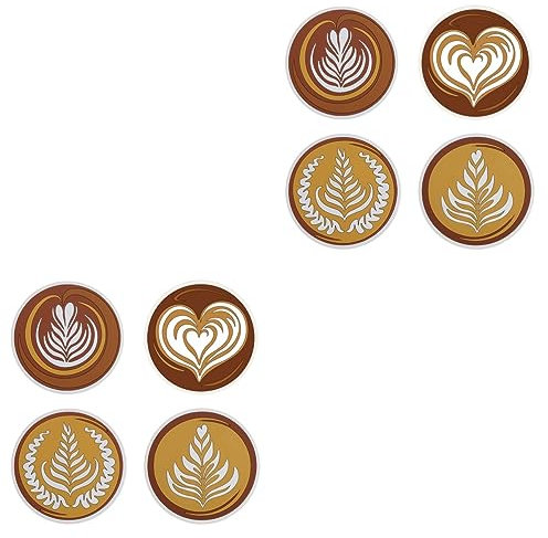 BESTonZON 8 Posavasos Absorbentes Redondos De Color Rosa para Café Accesorios para Comedor Posavasos Modernos Y Únicos Antideslizantes De PVC para Fiestas Y Escritorios
