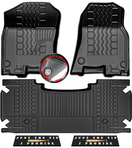 rutschfeste 3D-Automatten, Allwetter für Dodge Ram 1500 New Body Crew Cab 2019–2024, Gummi-LKW-Bodeneinlagen mit Wetterstreifen, Autoteppich für Winter, Ski, Jagd, Camping, 5 Stück
