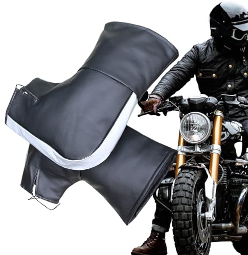 Aizuoni Winter-Lenker-Motorradmuffen,Wintermuffs Für Schneemobile - Motorradhandschuhe, Wasserdichtes Ledergewebe, Bequeme, Lenkerstulpen Lenkerhandschuhe Warme Muffs Handschuh Für Motorrad-Roller