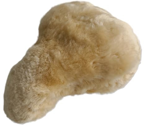 Naturasan Cykelsadel lammskinn överdrag cykelsadelöverdrag av merino lammskinn, fårskinn cykel varm vinter sätesskydd (beige, 30 x 25 cm (storlek L))