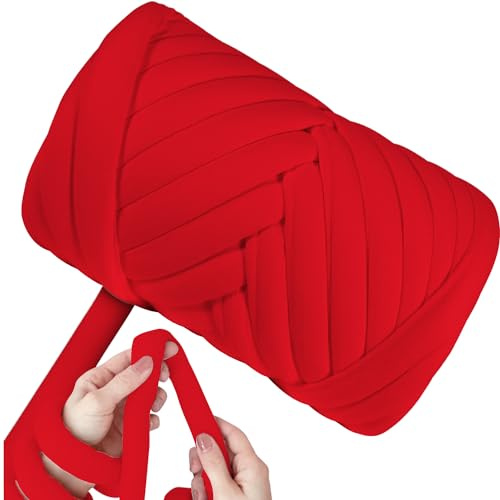 Maxee Dicke Wolle Garn 500g, Chunky Yarn XXL Wolle zum Handstricke, Sperrige Textilgarn zum häkeln für körbe, Decke, Kissen, Rucksack,Haustierkorb