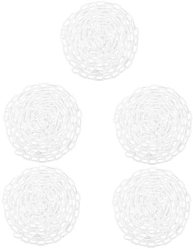 SOLUSTRE 5stücke Sicherheitskette Für Menschenmengen Einstellbare Kunststoff-absperrkette Mit Buckle-entwicklung Für Flexible Anwendungen Für Verkehrsabsicherung Und Warnzwecke