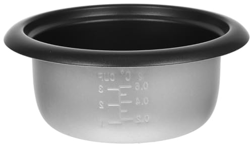 PRETYZOOM Repuesto de olla arrocera de 1.36 cuartos de galón, cuenco de aleación de aluminio antiadherente para ollas arroceras pequeñas, fácil de limpiar y calentar uniformemente