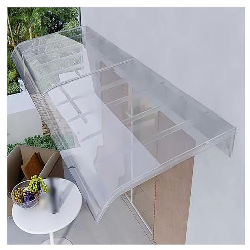 Window Door Awning Invisible Front Door Canopy Outdoor Awning Shelter, Curved Polycarbonate Cover Window Door Canopy Canopies, UV Protection Porch Garden Awning Canopy for Protection(50x40cm/20x16)