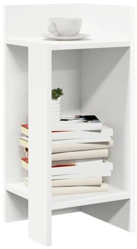 BOWEKAM Home & Garden Beistelltisch mit Ablage, Weiß, 25,5 x 27 x 60 cm, Möbelwahl