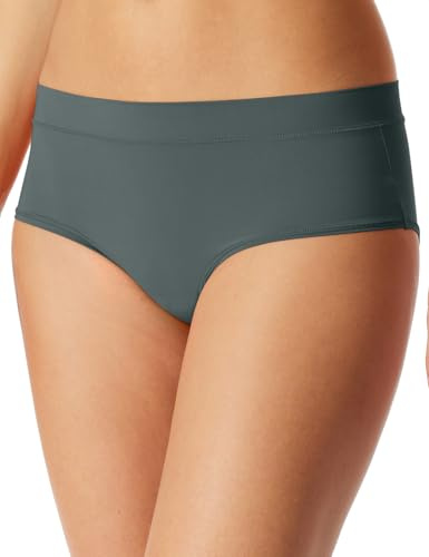 Schiesser Damen Panty Unterwäsche mit weichem Unique Micro Slip, dunkelgrün_181422, 40