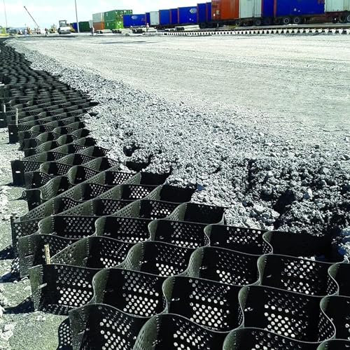 Grilles de gravier pour gravier, pavé géocell en nid d'abeille, stabilisateur de gravier perméable extra large pour trottoir de jardin, pour travaux d'aménagement paysager, 1 à 10 m de long (6 m x 6