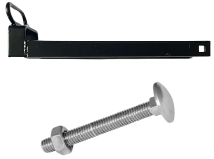 Throw Over Loop for 3 Gates with Lifting Handle – Black Japanned Steel | Includes Fixings | Heavy Duty Gate Hardware | Durable & Rust-Resistant
