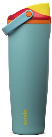 Owala FreeSip Sway Borraccia in acciaio inox, 1185ml, Summer Sweetness | Acciaio inox termico | Maniglia robusta per il trasporto rapido | Coperchio antigoccia con apertura a pulsante