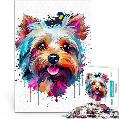 Yorkshire Terrier Colorful1000 Pieces Jigsaw Puzzles for Adults learning educational toys Enhance love between couples 38x26cm