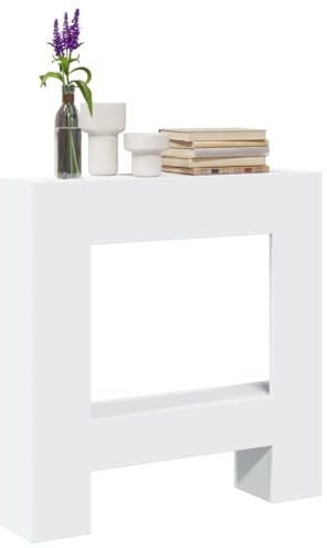 INLIFE Kaminumrandung Weiß 81x18x82 cm Holzwerkstoff,Heim & Garten,Zubehör für Kamine & Holzöfen,Weiß,12.7 KG,854598