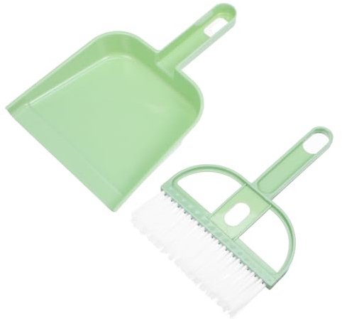 ERINGOGO Balai Pelle pour Cage d'animal De Compagnie Multifunctionnel en Abs, Petit Accessoire De Nettoyage Vert Nordique, pour Bacs à Litière Et Cages De Hamsters, Lapins Et Chiens
