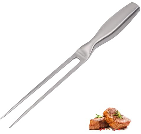 Stainless Steel Meat Fork, Carving Fork, Carving Forks for BBQ, Stainless Steel BBQ Forks with Ergonomic Handle, Ideal for Roasting, Outdoor Cooking and Festive Meals, Ideal for Turkey, Beef, Chicken