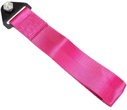 Sosoport Correa Remolque Decorativa para Coche con Tornillos Metálicos Cinta de Arrastre para Parachoques Delantero Accesorio Exterior Color Púrpura Fácil Instalación y Diseño Minimalista