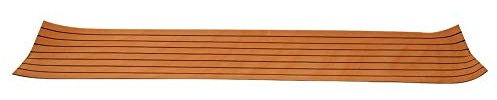 Aumotop EVA Båtgolvmatta Slitstark Halkfri Däckdyna för Marin Yacht, Brunt Självhäftande Däckark för Båttillbehör 240x45x0,6cm