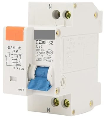 Salvavita Riarmo Automatico Interruttore differenziale 230V 1P+N con protezione da dispersione di corrente 10A 16A 20A 32A RCBO RCCB ELCB MCB(25A)