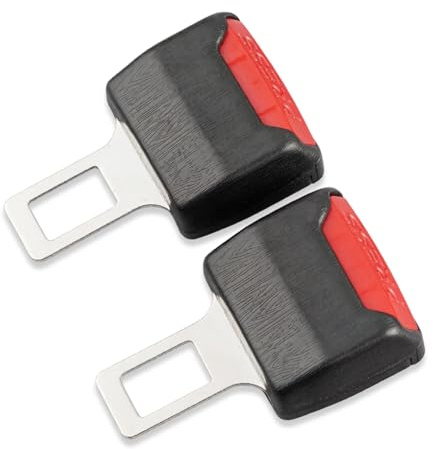 WUMZIRA 2 Pezzi Cintura di Sicurezza Auto, Adattatore e Gancio Universale per Cinture di Sicurezza, Blocca Cintura di Sicurezza Auto Resistente, Accessori Interni per Maggior Comfort, Nero