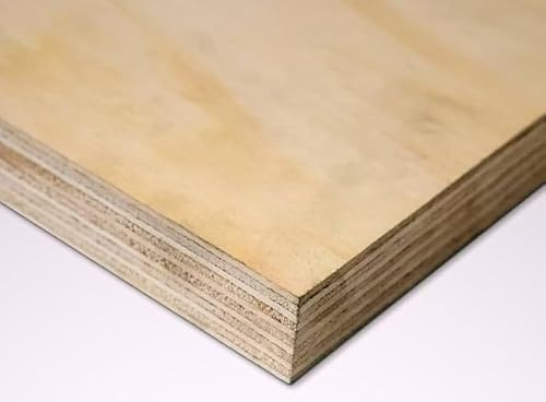 Pannello Multistrato Fenolico Marino Pino 25 mm Grezzo – Compensato Resistente Acqua Umidità – Doppia Faccia B/C – Varie Misure (non verniciato, cm 80x80)