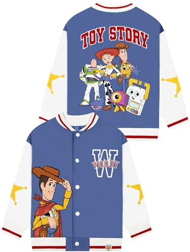 Disney Toy Story Varsity Chaqueta Niño, Chaqueta Bomber Woody Estilo Béisbol, Chaquetón Niño de Algodón