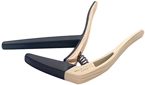 Stagg SCPX-FL CLWOOD Kapodaster für klassische Gitarre, gebogener Trigger-Kapodaster aus leichtem Holz