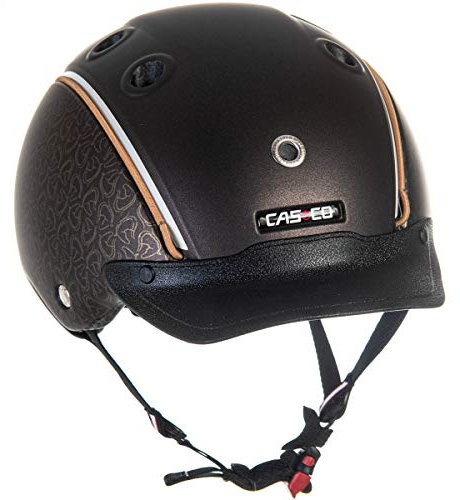 Casco Kinder Reithelm CHOICE braun metallic S (52-56cm) + MyStyle Wechselstreifen braun reflex
