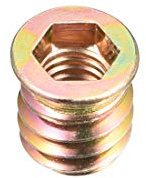 sourcing map 50Stk. Holzmöbel M8x15mm Gewindemuttern Schnittstelle Innensechskantantrieb