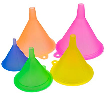 AUEAR, Set di Imbuto in plastica Senza Bisfenolo A, per spezie liquide, in Polvere, Cosmetici, lozioni, Oli Essenziali per Uso Alimentare