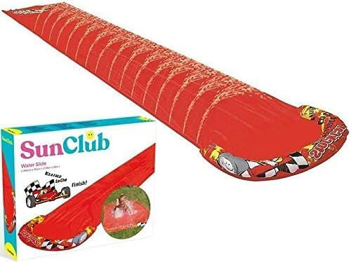 Allkindathings 5M INFLATABLE RACEWAY GARDEN WATER SLIDE