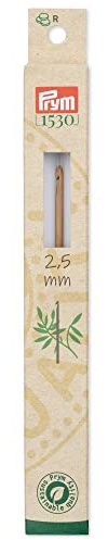 Prym 197601 Woll-Häkelnadeln BAMBUS 15 cm 2,50 mm, Beige