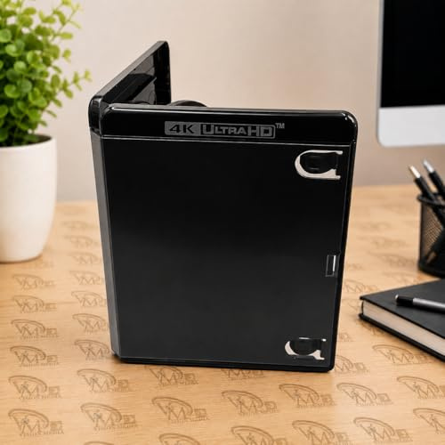 Vision Media® - 25pcs x 4K Ultra HD Triple Black Blu Ray Case - Stores any Blu Ray/DVD/Games disc