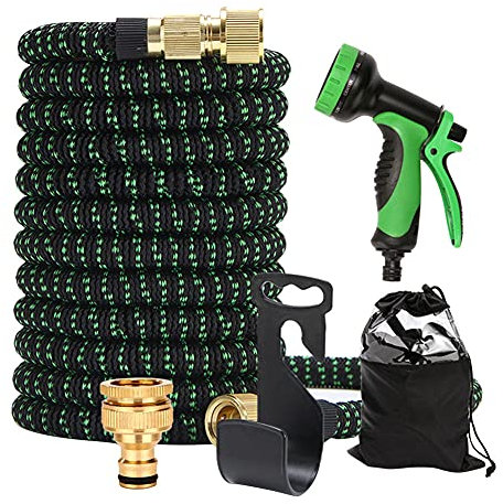 Tuyau D'Arrosage Arrosage Tuyau Arrosage Tuyau D Arrosage Ue Extensible Garden Tuyau De Tuyauterie En Laiton Massif Connecteurs De Laiton De Fleur Automatique Kit De Tuyau D'Irrigation Flexible-22,5 M