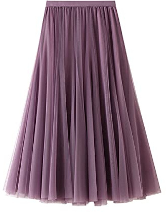 Dazzerake Gonna in Tulle Donna Elegante Morbida Gonna Lunga Estiva Tutu Vintage Taglia Unica