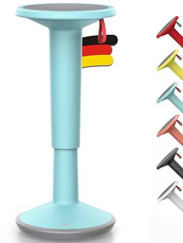 Interstuhl UPis1 Tabouret debout ergonomique et réglable en hauteur avec surface antidérapante et protection anti-basculement Pour un meilleur travail Fabriqué en Allemagne