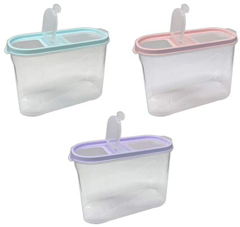 HAC24 3er Set Schüttdose 1,4 Liter Vorratsdose Aufbewahrungsdose Streudosen Frischhaltedosen Müslidose Lebensmittel Vorratsbehälter