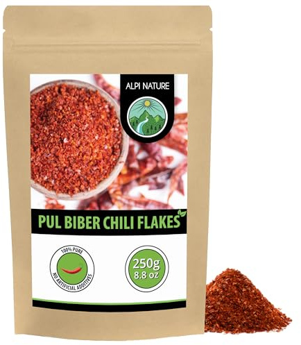Alpi Nature Pul Biber 250g, Hojuelas de Guindilla, Hojuelas de Chile Pul Biber, Chiles Triturados